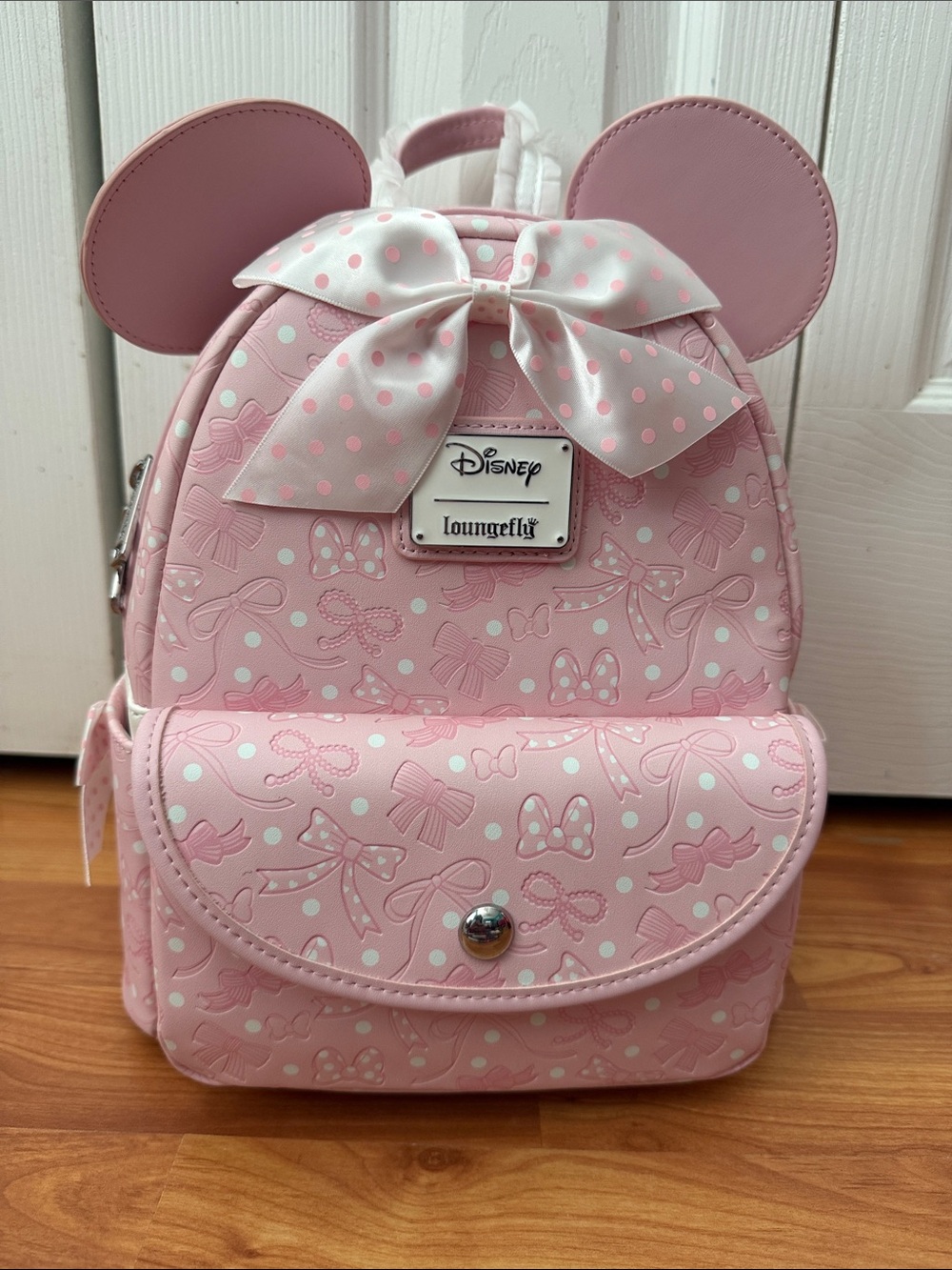 NWT Disney Loungefly Minnie Mouse Pink Bow Mini Backpack | Coquette | Pastel